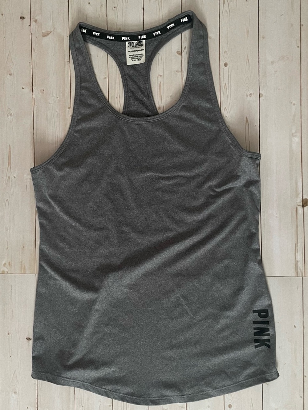 Victoria's Secret PINK Charcoal Gray Racerback Tank